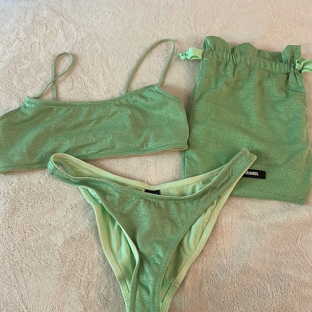 TRIANGL MICA CHEEKY NEON LIME BIKINI + BAG